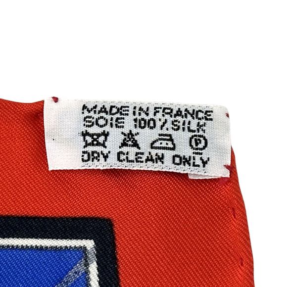 HERMES Authentic Red Silk Scarf - Picture 5 of 8